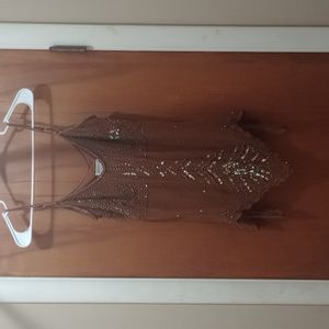 Elegant brown tank top